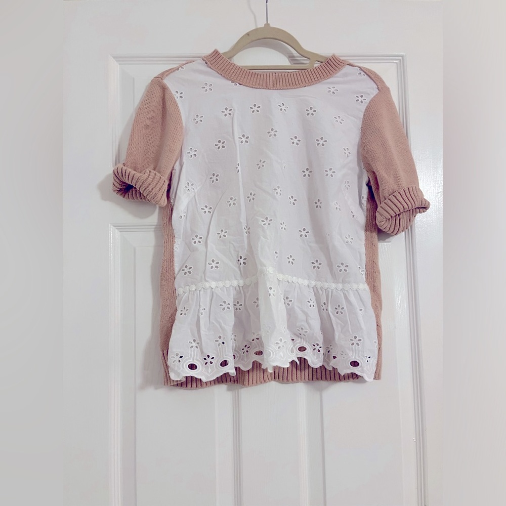 J.Crew Cotton and Knit Blouse